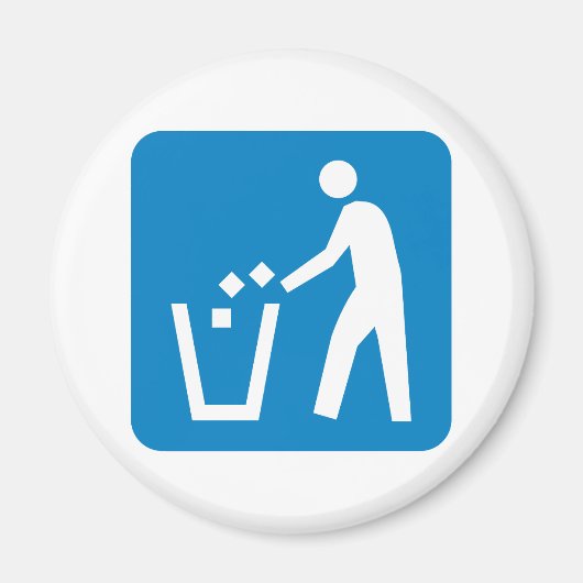 Afval/afval/wegwerp/wegmarkering weigeren magneet (Voorkant)