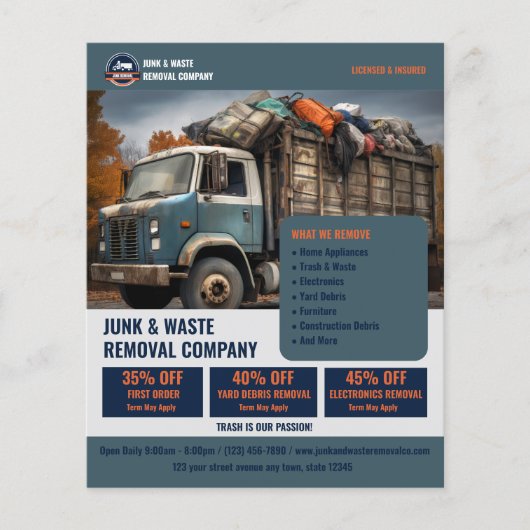 Afval & Afvalverwijderingsbedrijf Flyer (Voorkant)