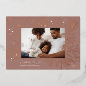 afval | Botanische foto Folie Feestdagenkaart (Voorkant)