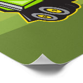 Afval Collectie Afvalafval Rubbish Truck Cartoon Poster (Hoek)