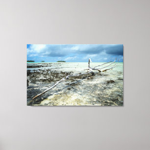 Afval in paradijscanvasafdruk canvas afdruk