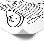 Afval kan de pagina Kleuren herstellen Poster (Hoek)