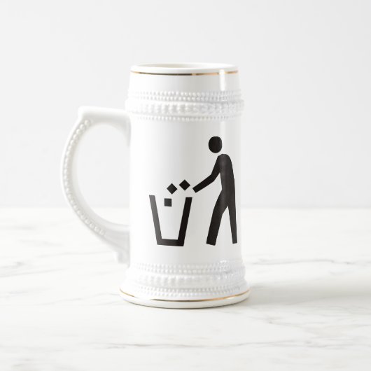 Afval kan worden gesignaleerd bierpul (Links)