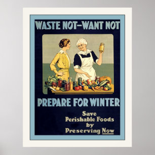 Afval niet ~ Gezocht niet ~  Eerste Wereldoorlog Poster