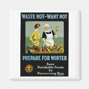 Afval niet - Gezocht niet ~ Voorbereiden op de win Magneet