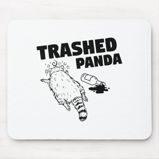 Afval Panda Dronken Wasbeer Grappig Muismat (Voorkant)