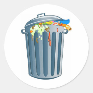 afval ronde sticker
