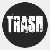 afval ronde sticker (Voorkant)