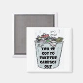 "Afval uit" Magnet (Voorkant / Achterkant)