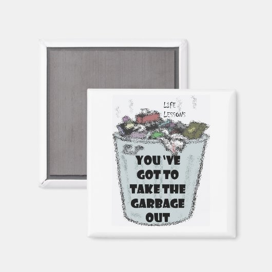 "Afval uit" Magnet (Voorkant / Achterkant)