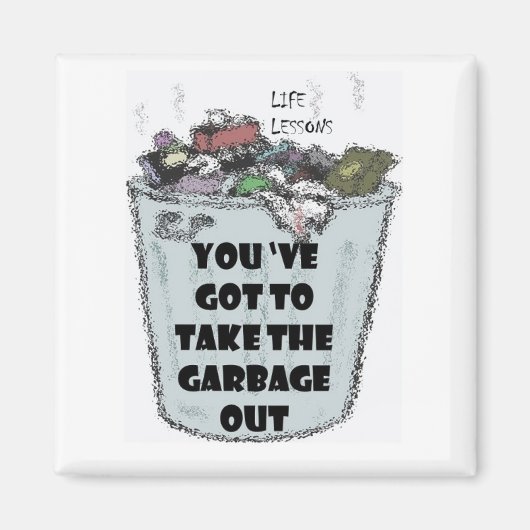 "Afval uit" Magnet (Voorkant)