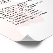 Afval van bruiloft-receptieschema poster (Hoek)