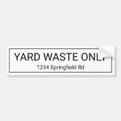 Afval van de werf kan Sticker van het etiket aanpa (Voorkant)