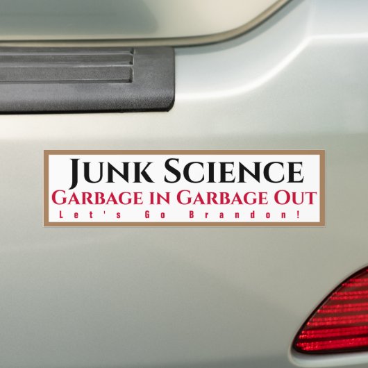 Afval van de wetenschap in vuilnis uit de Bumperst Bumpersticker (Op auto)
