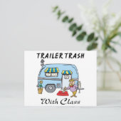 afval van een trailerpark met klasse briefkaart (Staand voorkant)