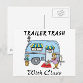 afval van een trailerpark met klasse briefkaart (Voorkant / Achterkant)