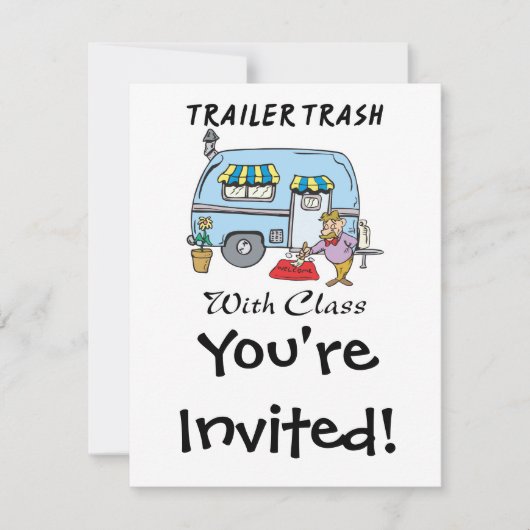 afval van een trailerpark met klasse kaart (Voorkant)