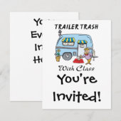afval van een trailerpark met klasse kaart (Voorkant / Achterkant)