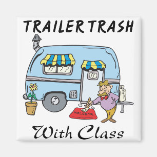 afval van een trailerpark met klasse magneet