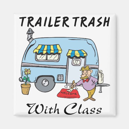 afval van een trailerpark met klasse magneet (Voorkant)