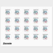 afval van een trailerpark met klasse ronde sticker (Vel)
