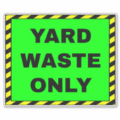 afval van Green Yard Sticker (Voorkant)