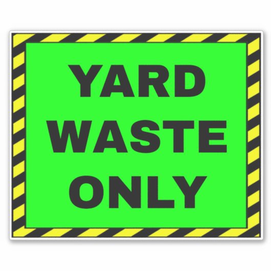 afval van Green Yard Sticker (Voorkant)