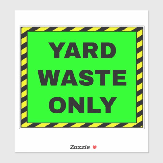 afval van Green Yard Sticker (Vel)