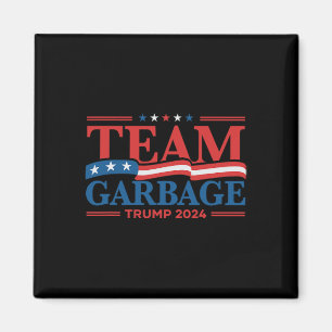 Afval voor Trump 2024 Amerikaanse vlag Vintage Magneet