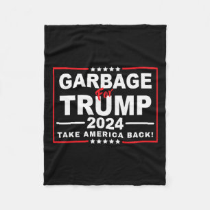Afval voor Trump 2024 Funny Trump Supporter 2 Fleece Deken