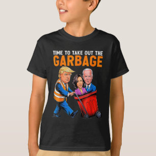 Afval voor Trump 2024 Grappige tijd om kleding uit T-shirt