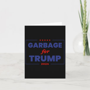 Afval voor Trump 2024 Grappige Trump-aanhanger 1 Kaart