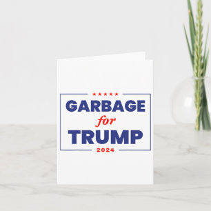 Afval voor Trump 2024 Grappige Trump-aanhanger 1 Kaart