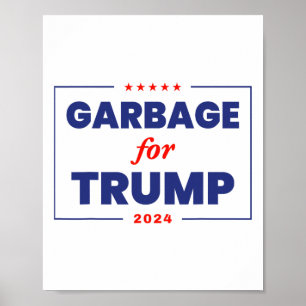 Afval voor Trump 2024 Grappige Trump-supporter 1 Poster