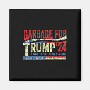 Afval voor Trump 2024 Grappige Trump-supporter Magneet