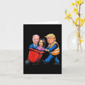 Afval voor Trump 2024 Leuk moment om afval buiten  Kaart (Gele Bloem)