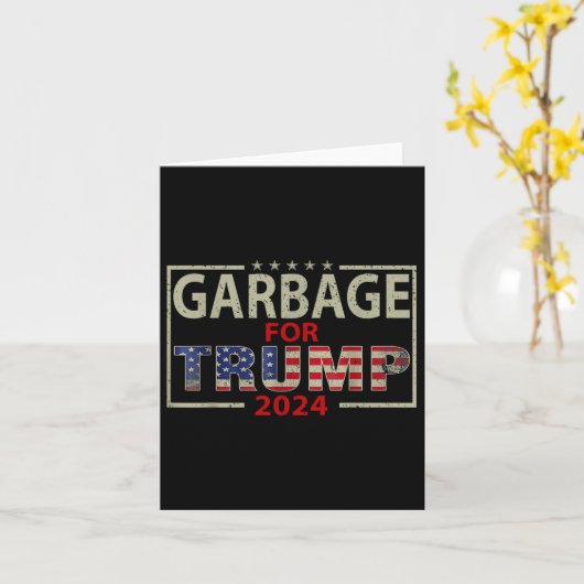 Afval voor Trump 2024 T - shirts - Trump-supporter Kaart (Gele Bloem)