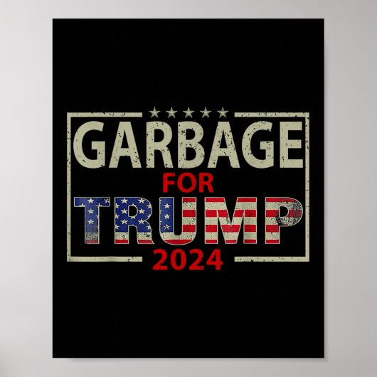 Afval voor Trump 2024 T - shirts - Trump-supporter Poster (Voorkant)