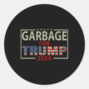 Afval voor Trump 2024 T - shirts - Trump-supporter Ronde Sticker