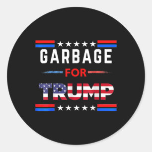 Afval voor Trump maakt Amerikaanse vuilnis weer ge Ronde Sticker