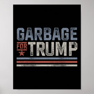 Afval voor Trump Trash Trump 2024  afval Poster