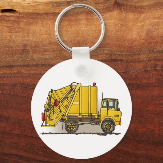 Afval Vrachtwagen 2 Bouw Sleutelhanger (Voorkant)