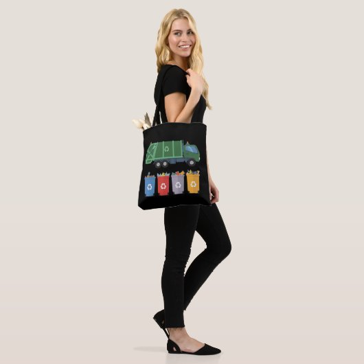 Afval Vrachtwagen Kinder Afvalrecycling Tote Bag (Op model)