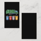 Afval Vrachtwagen Kinder Afvalrecycling Visitekaartje (Voorkant / Achterkant)