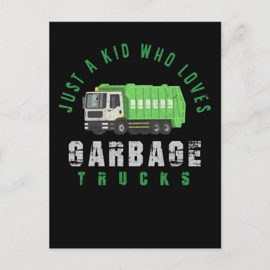 Afval Vrachtwagen Kinder boys Recycling Truck Briefkaart (Voorkant)