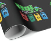 Afval Vrachtwagen Kinder boys Recycling Truck Cadeaupapier (Rol Hoek)