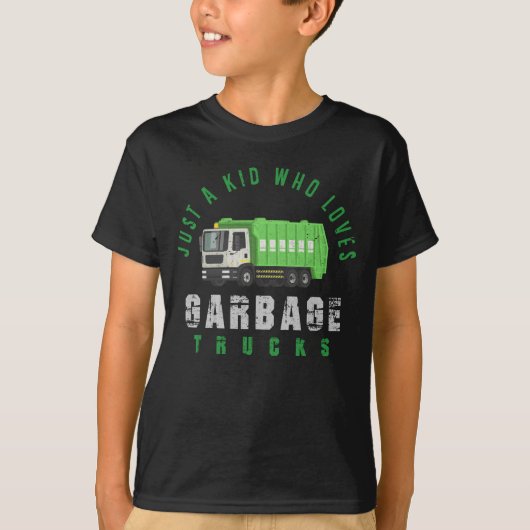 Afval Vrachtwagen Kinder boys Recycling Truck T-shirt (Voorkant)