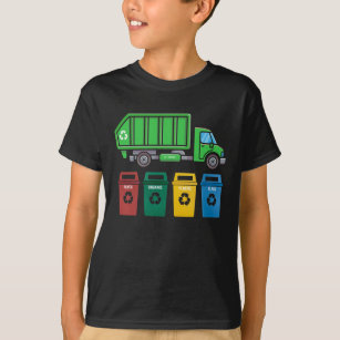 Afval Vrachtwagen Kinder boys Recycling Truck T-shirt