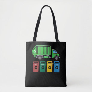 Afval Vrachtwagen Kinder boys Recycling Truck Tote Bag