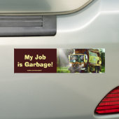 Afval Vuilniswagen chauffeurs Grappige Bumperstick Bumpersticker (Op auto)